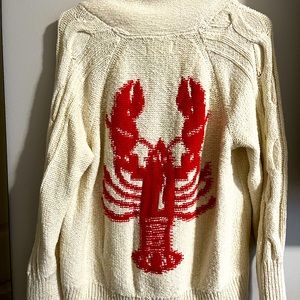 Anthropologie Lobster Sweater size M